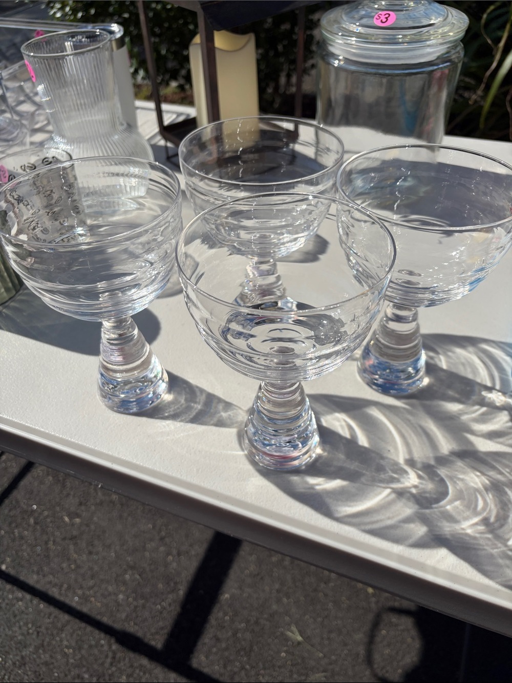 Revelry Clear Glass Dessert Coupes — Set of 4